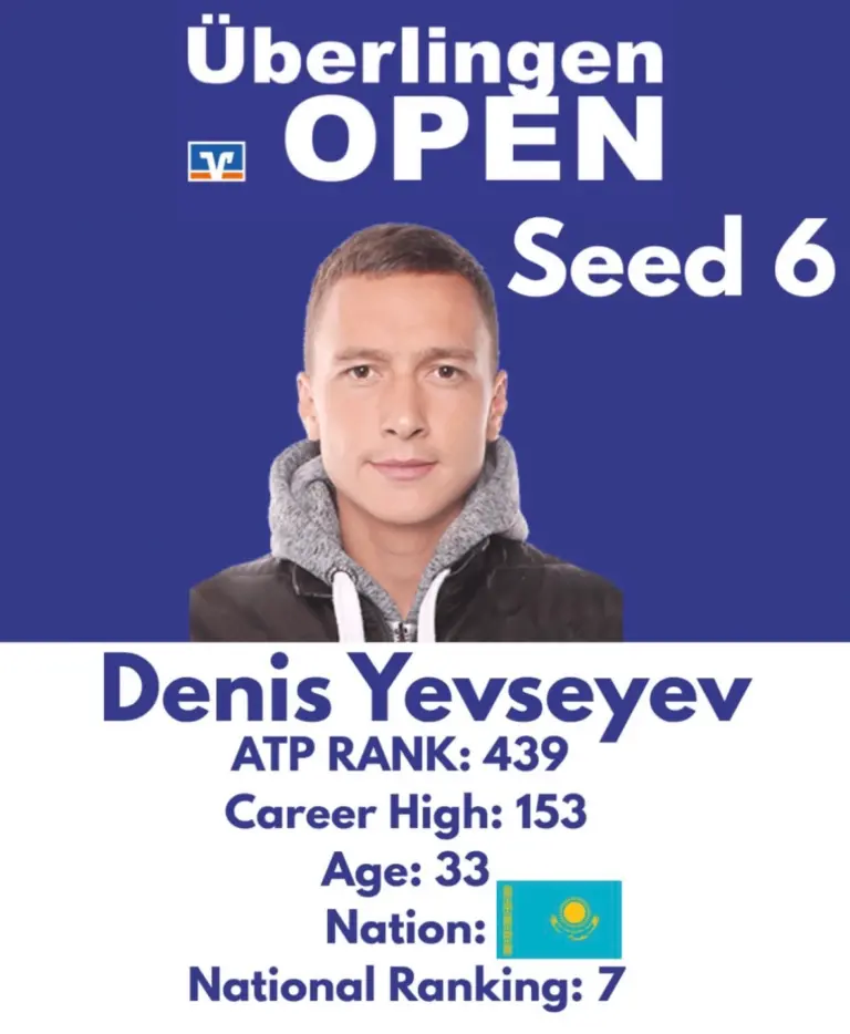Mit Denis Yevseyev dürfen wir einen extrem erfahrenen Tour-Spieler bei den Überlingen Open begrüßen!